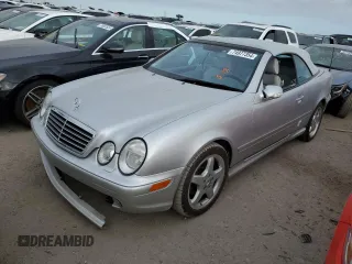 2003 Mercedes-Benz CLK 4.3L with VIN WDBLK70G53T141578, listed as a Copart auction lot 74977354 with 35,736 mi miles and Salvage Title. Bid and sale history available at carsss.com. Image 1.
