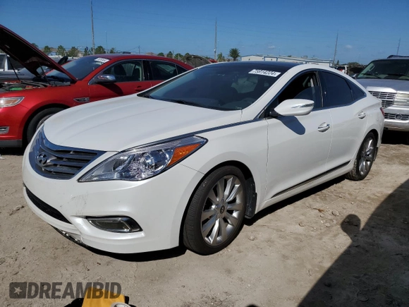 2013 Hyundai Azera with VIN KMHFH4JG3DA215115, listed as a Copart auction lot 75914224 with Not Provided miles and Salvage Title. Bid and sale history available at carsss.com. Image 1.