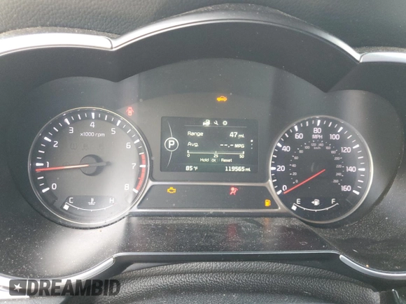 2015 Kia Optima SX Turbo with VIN 5XXGR4A6XFG366019, listed as a Copart auction lot 58149835 with 119,565 mi miles and Clean title. Bid and sale history available at DreamBid. Image 9.