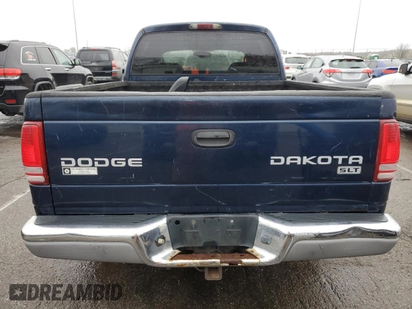2003 Dodge Dakota SLT with VIN 1D7HL48N43S115748, listed as a Copart auction lot 50239595 with 278,408 mi miles and Salvage Title. Bid and sale history available at carsss.com. Image 6.