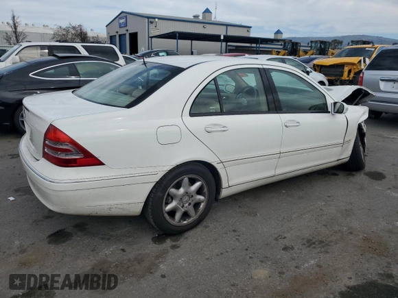 2002 Mercedes-Benz C 230/260/280/320 with VIN WDBRF61J12F284723, listed as a Copart auction lot 45220365 with 51,056 mi miles and Salvage Title. Bid and sale history available at DreamBid. Image 3.