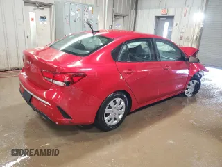 2022 Kia Rio LX with VIN 3KPA24AD1NE460290, listed as a Copart auction lot 48366155 with 39,592 mi miles and Salvage Title. Bid and sale history available at carsss.com. Image 3.