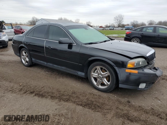 2002 Lincoln LS w/Base Pkg with VIN 1LNHM87A92Y698418, listed as a Copart auction lot 82087104 with 191,469 mi miles and Salvage Title. Bid and sale history available at carsss.com. Image 4.