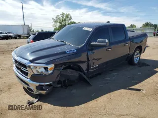 2019 Ram 1500 Big Horn with VIN 1C6SRFFT6KN648281, listed as a Copart auction lot 63125285 with 72,829 mi miles and Salvage title. Bid and sale history available at DreamBid. Image 1.