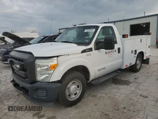 2011 Ford F-250 XL with VIN 1FDBF2A67BEC47393, listed as a Copart auction lot 55200095 with 65,588 mi miles and Salvage title. Bid and sale history available at DreamBid. Image 1.