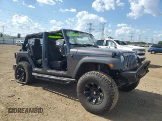 2017 Jeep Wrangler Unlimited Sport with VIN 1C4BJWDG8HL553697, listed as a Copart auction lot 63375785 with 83,573 mi miles and Salvage title. Bid and sale history available at DreamBid. Image 4.