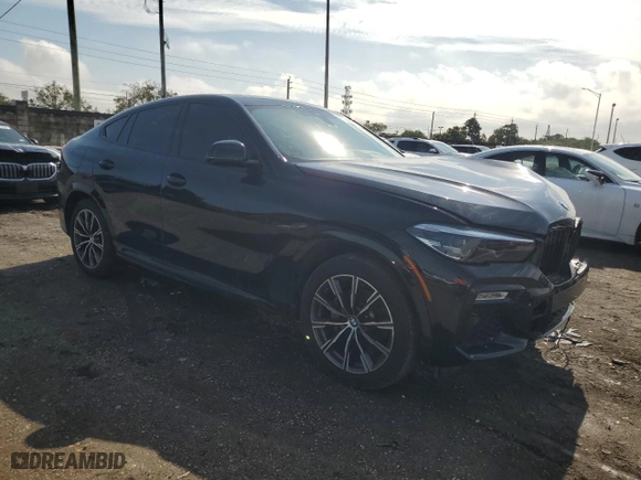 2021 BMW X6 xDrive40i with VIN 5UXCY6C05M9E72086, listed as a Copart auction lot 87723125 with 0 mi miles and Clean Title. Bid and sale history available at carsss.com. Image 4.