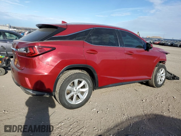 2017 Lexus RX with VIN 2T2BZMCA9HC063797, listed as a Copart auction lot 50215735 with 88,565 mi miles and Salvage Title. Bid and sale history available at carsss.com. Image 3.