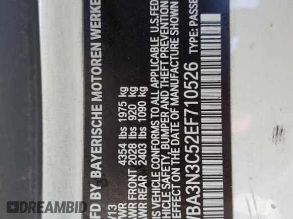 2014 BMW 4 Series 428i с VIN WBA3N3C52EF710526, выставлен на аукционе Copart как лот 53923435 с пробегом 93 696 миль миль и Списание • Salvage title. История ставок и продаж доступна на DreamBid. Изображение 12.