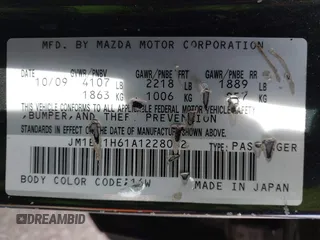 2010 Mazda 3 S Grand Touring with VIN JM1BL1H61A1228082, listed as a IAAI auction lot 41594148 with 187,298 mi miles and . Bid and sale history available at carsss.com. Image 9.