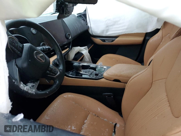 2025 Lexus NX 350 z VIN 2T2AGCEZ7SC061570, wystawiony jako Copart lot #43839055 z przebiegiem Nie podano mil oraz Szkoda całkowita • Salvage title. Historia ofert i sprzedaży dostępna na DreamBid. Obrazek 7.