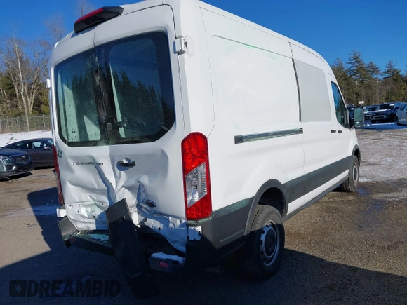 2023 Ford Transit Cargo with VIN 1FTBR1C84PKB27872, listed as a IAAI auction lot 41025498 with 6,710 mi miles and . Bid and sale history available at DreamBid. Image 4.