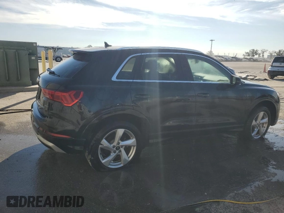 2022 Audi Q3 Premium with VIN WA1AUCF32N1001495, listed as a Copart auction lot 83381104 with 24,682 mi miles and Salvage Title. Bid and sale history available at carsss.com. Image 3.