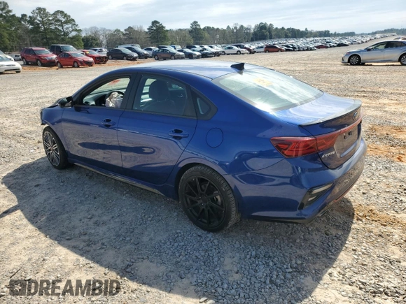 2021 Kia Forte GT with VIN 3KPF44AC3ME318013, listed as a Copart auction lot 45650785 with 24,201 mi miles and Salvage Title. Bid and sale history available at carsss.com. Image 2.