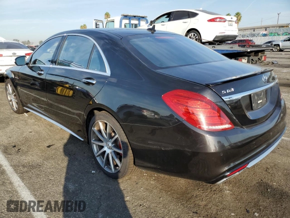 2016 Mercedes-Benz S-Class AMG S 63 with VIN WDDUG7JB4GA242581, listed as a Copart auction lot 75032044 with 77,302 mi miles and Salvage Title. Bid and sale history available at carsss.com. Image 2.