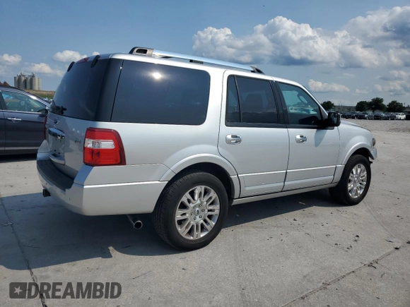 2014 Ford Expedition Limited with VIN 1FMJU1K58EEF27443, listed as a Copart auction lot 58983615 with 144,310 mi miles and Salvage title. Bid and sale history available at DreamBid. Image 3.