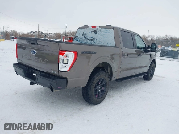 2023 Ford F-150 XL with VIN 1FTFW1E85PFA33757, listed as a IAAI auction lot 41266489 with 8,655 mi miles. Bid and sale history available at carsss.com. Image 4.