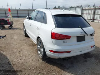 2017 Audi Q3 Premium Plus with VIN WA1JCCFS0HR016917, listed as a IAAI auction lot 41705143 with 137,152 mi miles. Bid and sale history available at carsss.com. Image 3.