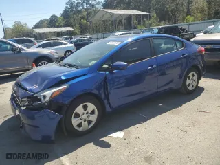 2017 Kia Forte LX with VIN 3KPFK4A70HE115109, listed as a Copart auction lot 50567615 with 124,460 mi miles and Salvage Title. Bid and sale history available at carsss.com. Image 1.