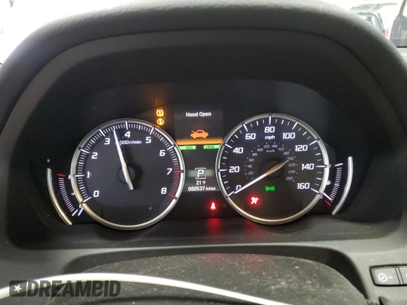 2020 Acura TLX w/Technology Pkg with VIN 19UUB2F42LA005153, listed as a Copart auction lot 45450695 with 80,537 mi miles and Clean Title. Bid and sale history available at carsss.com. Image 9.