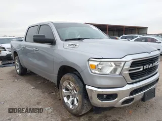 2021 Ram 1500 Big Horn with VIN 1C6SRFFT3MN796441, listed as a IAAI auction lot 41318474 with 49,523 mi miles and . Bid and sale history available at DreamBid. Image 1.