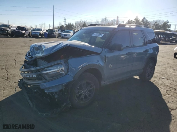 2024 Ford Bronco Sport Big Bend with VIN 3FMCR9B65RRE44492, listed as a Copart auction lot 44389275 with 5,235 mi miles and Salvage Title. Bid and sale history available at carsss.com. Image 1.