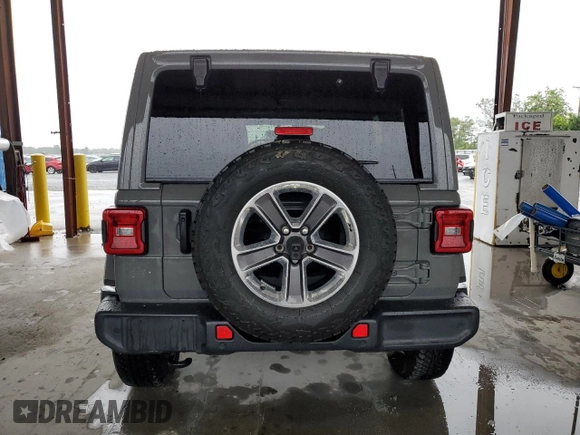 2021 Jeep Wrangler Unlimited Sahara Altitude с VIN 1C4HJXEG9MW512731, выставлен на аукционе Copart как лот 56205765 с пробегом 58 426 миль миль и Списание • Salvage title. История ставок и продаж доступна на DreamBid. Изображение 6.