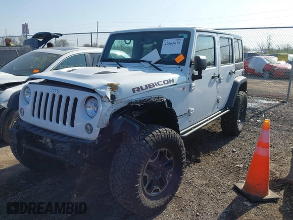 2015 Jeep Wrangler Unlimited Rubicon with VIN 1C4BJWFG1FL602412, listed as a IAAI auction lot 42065619 with 109,070 mi miles. Bid and sale history available at carsss.com. Image 17.