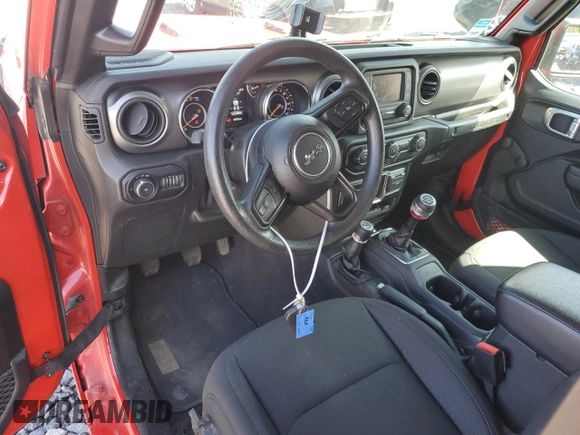 2021 Jeep Wrangler Sport with VIN 1C4GJXAG7MW801107, listed as a Copart auction lot 67925804 with 32,740 mi miles and Salvage Title. Bid and sale history available at DreamBid. Image 8.