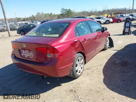 2008 Honda Civic LX with VIN 1HGFA16568L117545, listed as a IAAI auction lot 41698964 with 85,933 mi miles and . Bid and sale history available at DreamBid. Image 4.