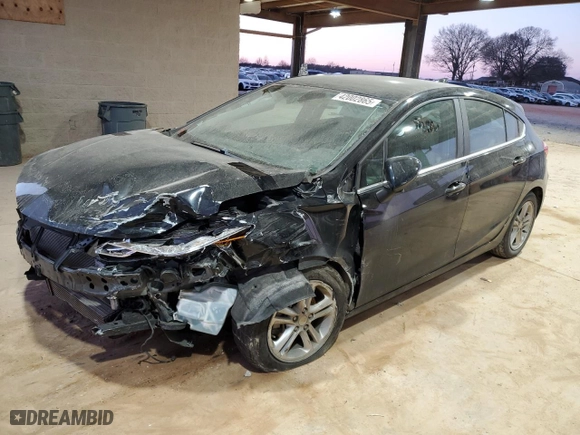 2017 Chevrolet Cruze LT with VIN 3G1BE6SMXHS520832, listed as a Copart auction lot 42002865 with 72,430 mi miles and Salvage Title. Bid and sale history available at carsss.com. Image 1.