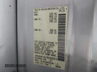 2016 Nissan Maxima SV z VIN 1N4AA6AP1GC904065, wystawiony jako IAAI lot #41930372 z przebiegiem 172 376 mil mil oraz . Historia ofert i sprzedaży dostępna na DreamBid. Obrazek 9.
