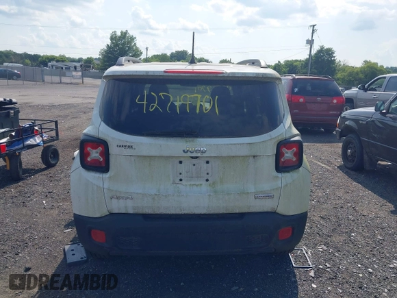 2017 Jeep Renegade Latitude with VIN ZACCJBBB9HPG48446, listed as a IAAI auction lot 42719701 with 72,769 mi miles and . Bid and sale history available at DreamBid. Image 16.