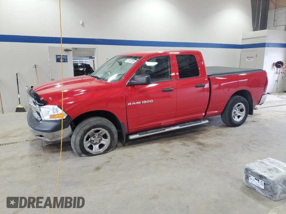 2012 Ram 1500 ST with VIN 1C6RD7FP8CS291341, listed as a Copart auction lot 51767285 with 126,341 mi miles and Salvage title. Bid and sale history available at DreamBid. Image 1.