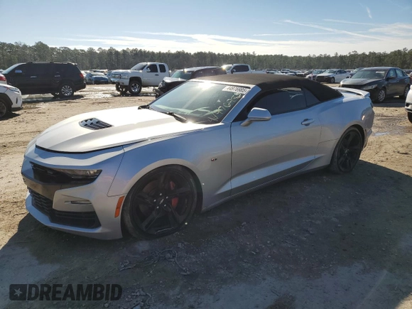 2019 Chevrolet Camaro 2SS z VIN 1G1FH3D70K0126155, wystawiony jako Copart lot #44976985 z przebiegiem 129 202 mil mil oraz Szkoda całkowita • Salvage title. Historia ofert i sprzedaży dostępna na DreamBid. Obrazek 1.