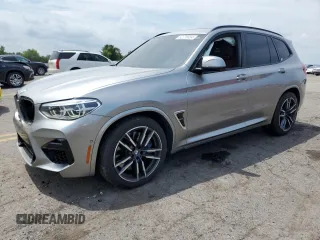 2020 BMW X3 M with VIN 5YMTS0C05LLT10643, listed as a Copart auction lot 62276834 with 39,860 mi miles and Salvage Title. Bid and sale history available at carsss.com. Image 1.