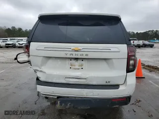 2021 Chevrolet Tahoe LT with VIN 1GNSCNKD5MR402845, listed as a Copart auction lot 43349095 with 68,369 mi miles and Salvage Title. Bid and sale history available at carsss.com. Image 6.
