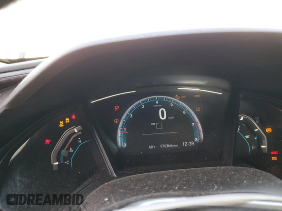 2020 Honda Civic LX with VIN 2HGFC2F6XLH526078, listed as a Copart auction lot 47649975 with 76,364 mi miles and Salvage Title. Bid and sale history available at DreamBid. Image 9.