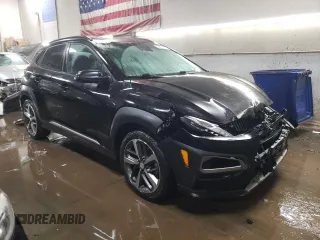 2020 Hyundai Kona Ultimate with VIN KM8K53A55LU572468, listed as a Copart auction lot 88451785 with 53,377 mi miles and Salvage Title. Bid and sale history available at carsss.com. Image 4.