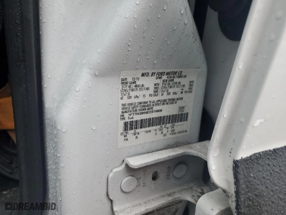 2014 Ford Super Duty F-250 SRW XL with VIN 1FT7W2B66EEB16808, listed as a Copart auction lot 45233265 with 118,789 mi miles and Salvage Title. Bid and sale history available at carsss.com. Image 13.
