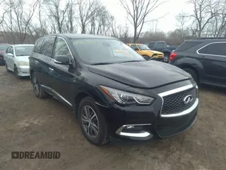 2019 Infiniti QX60 LUXE with VIN 5N1DL0MN0KC549550, listed as a IAAI auction lot 41622372 with 67,263 mi miles. Bid and sale history available at carsss.com. Image 1.