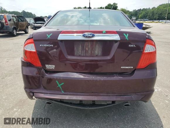 2012 Ford Fusion SEL with VIN 3FAHP0JG6CR353122, listed as a Copart auction lot 59359045 with 218,939 mi miles and Salvage title. Bid and sale history available at DreamBid. Image 6.