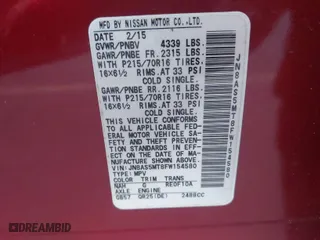 2015 Nissan Rogue Select S with VIN JN8AS5MT8FW154580, listed as a IAAI auction lot 41583633 with 98,301 mi miles. Bid and sale history available at carsss.com. Image 9.