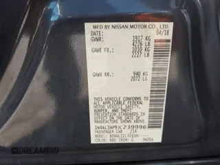2018 Nissan Altima SR with VIN 1N4AL3AP9JC239996, listed as a IAAI auction lot 41822378 with 118,690 mi miles and . Bid and sale history available at carsss.com. Image 9.