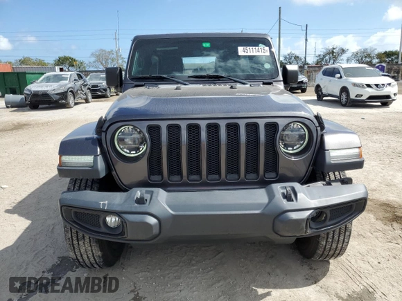 2020 Jeep Wrangler Unlimited Sahara High Altitude with VIN 1C4HJXEG6LW286324, listed as a Copart auction lot 45111415 with 46,984 mi miles and Non repairable. Bid and sale history available at DreamBid. Image 5.