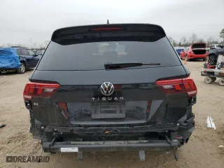 2023 Volkswagen Tiguan SE R-Line Black with VIN 3VVCB7AX1PM122483, listed as a Copart auction lot 42563035 with 22,054 mi miles and Salvage Title. Bid and sale history available at carsss.com. Image 6.