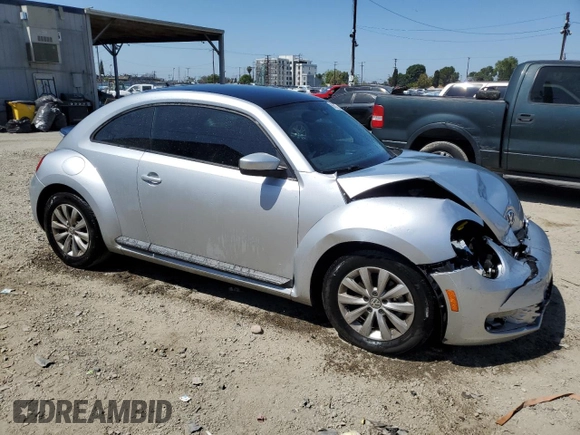 2016 Volkswagen Beetle with VIN 3VWF07AT9GM619860, listed as a Copart auction lot 56357605 with 67,212 mi miles and Salvage Title. Bid and sale history available at DreamBid. Image 4.