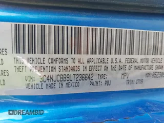 2020 Jeep Compass Latitude with VIN 3C4NJCBB9LT236642, listed as a IAAI auction lot 42113938 with Not provided miles and . Bid and sale history available at DreamBid. Image 9.