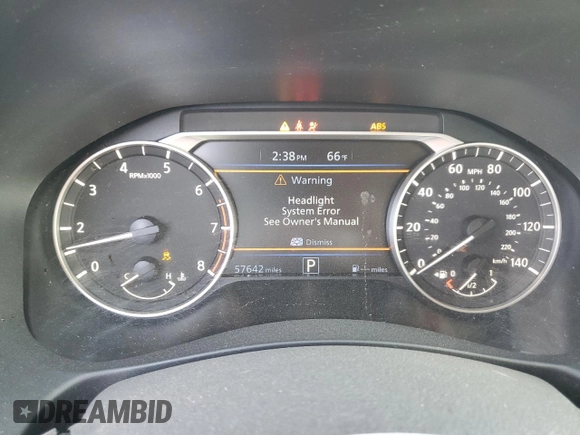2019 Nissan Altima 2.5 SR with VIN 1N4BL4CV8KN320094, listed as a Copart auction lot 48424995 with 57,642 mi miles and Salvage Title. Bid and sale history available at carsss.com. Image 9.