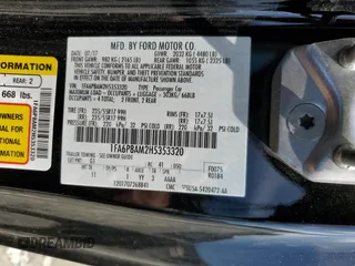 2017 Ford Mustang V6 with VIN 1FA6P8AM2H5353320, listed as a Copart auction lot 57713965 with 65,073 mi miles and Salvage title. Bid and sale history available at DreamBid. Image 13.